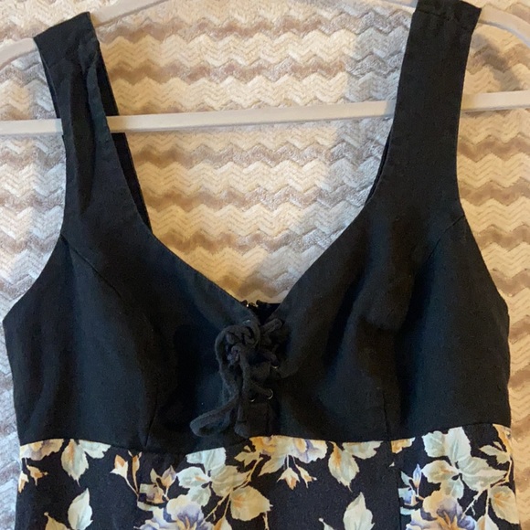 Vintage Black Floral Dress - Picture 2 of 7